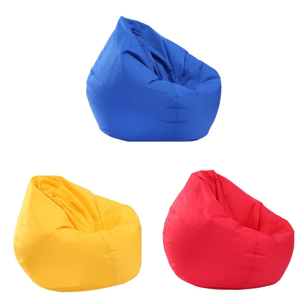 3Pieces Waterproof Stuffed Animal Storage Bean Bag Cover Red & Yellow & Blue