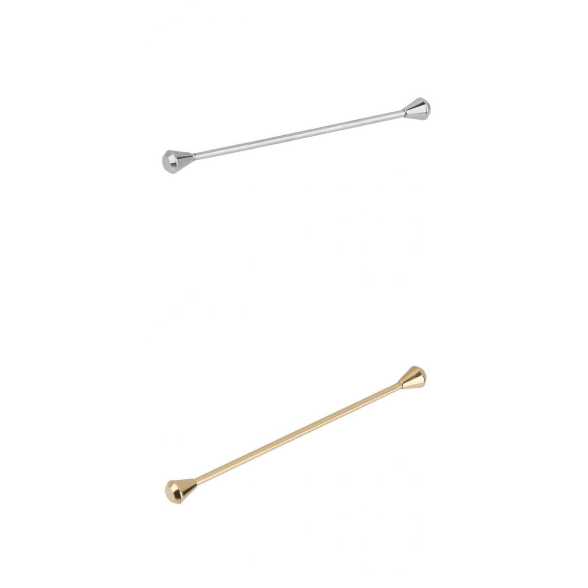 2pcs French Style Barbell Pin Necktie Clip Bar Wedding Party Suit Ornament