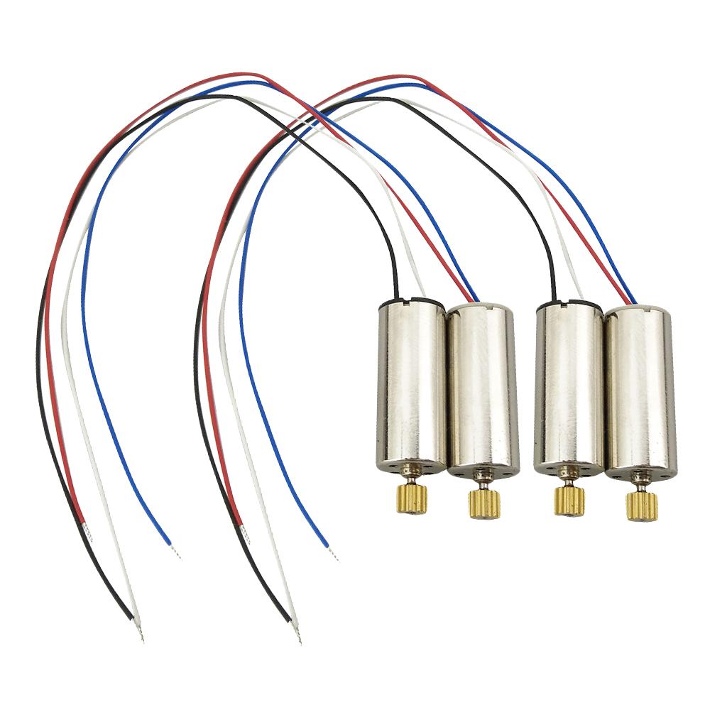 4 Pieces CW CCW Copper Teeth Motor for Hubsan H502E H502S H50 X4 Drone