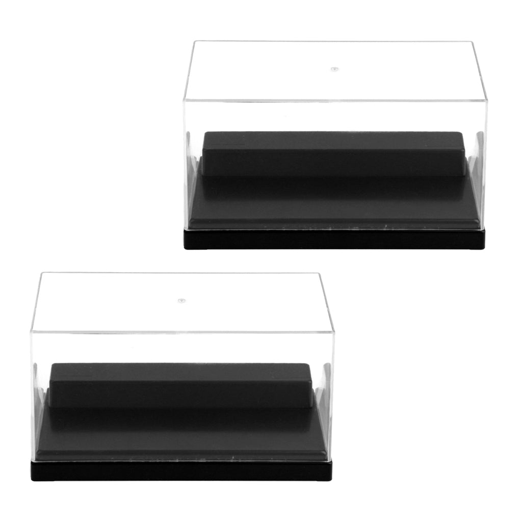 2pcs Clear Acrylic Display Box Case Car Figure Display 2 Steps Dustproof S