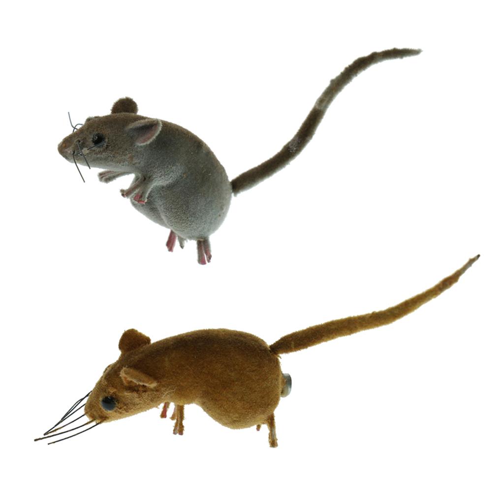 2x Realistic Mouse Animal Ornament Fridge Magnet Mice Toys Pot Hanger Decor