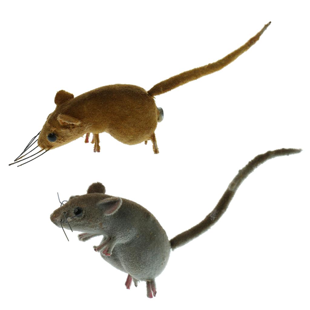 2x Realistic Mouse Animal Ornament Fridge Magnet Mice Toys Pot Hanger Decor