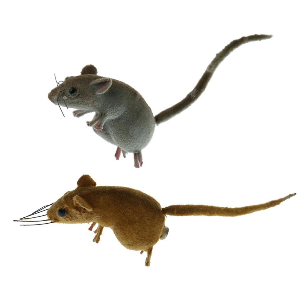 2x Realistic Mouse Animal Ornament Fridge Magnet Mice Toys Pot Hanger Decor