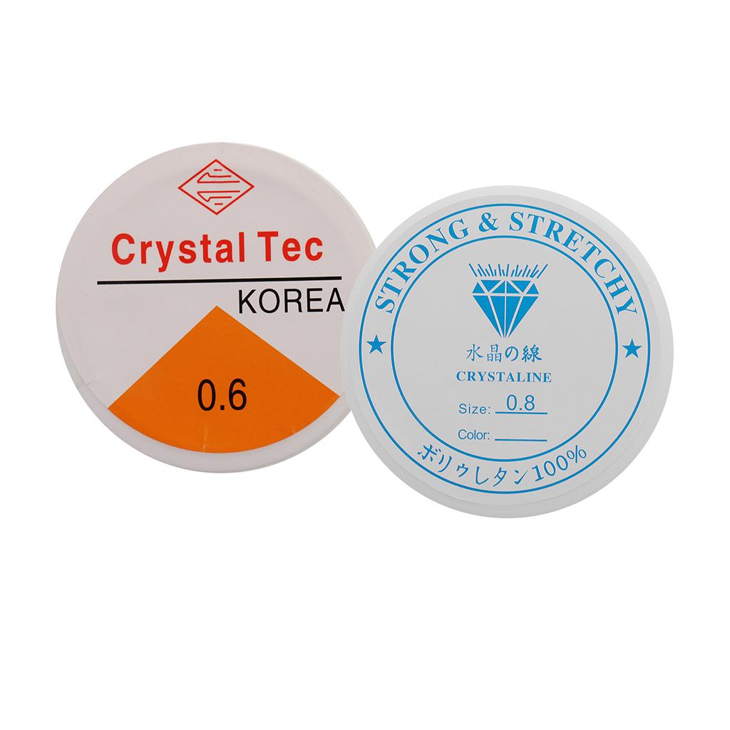 20m Two Size Elastic Thread Stretchy Cord For Jewelry Making 0.6mm+ 0.8mm