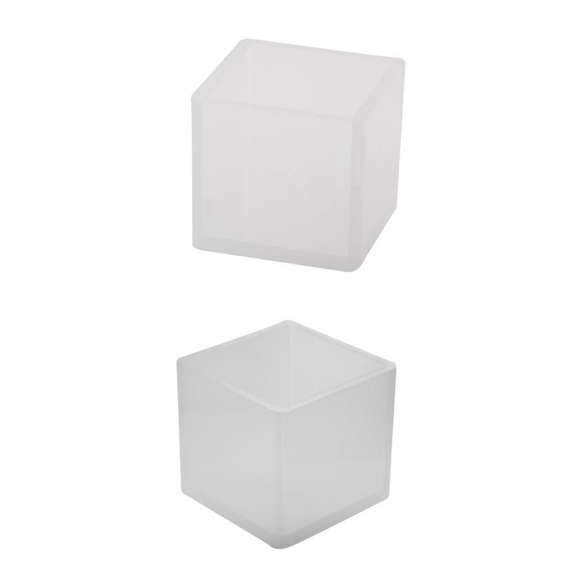 2x Silicone DIY Molds for Resin Jewelry Making Decor Craft Tool Cube 35/65mm