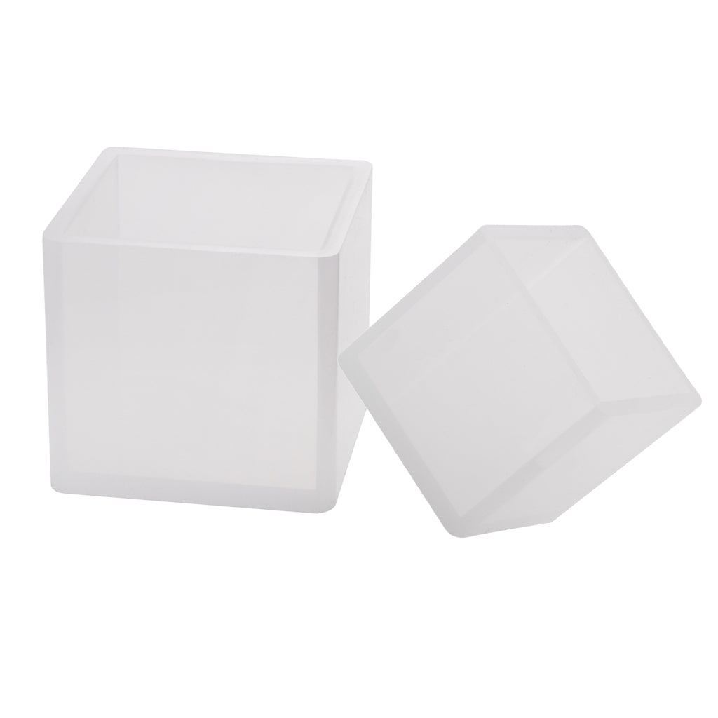 2x Silicone DIY Molds for Resin Jewelry Making Decor Craft Tool Cube 35/65mm