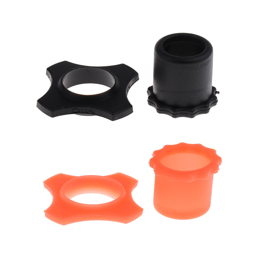 2 Set Wireless Microphone Mic Holder Anti-rolling Protection Rings + Bottoms