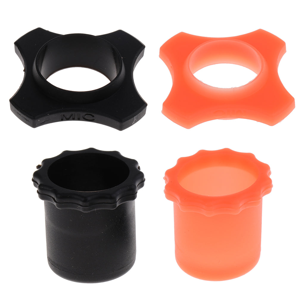 2 Set Wireless Microphone Mic Holder Anti-rolling Protection Rings + Bottoms