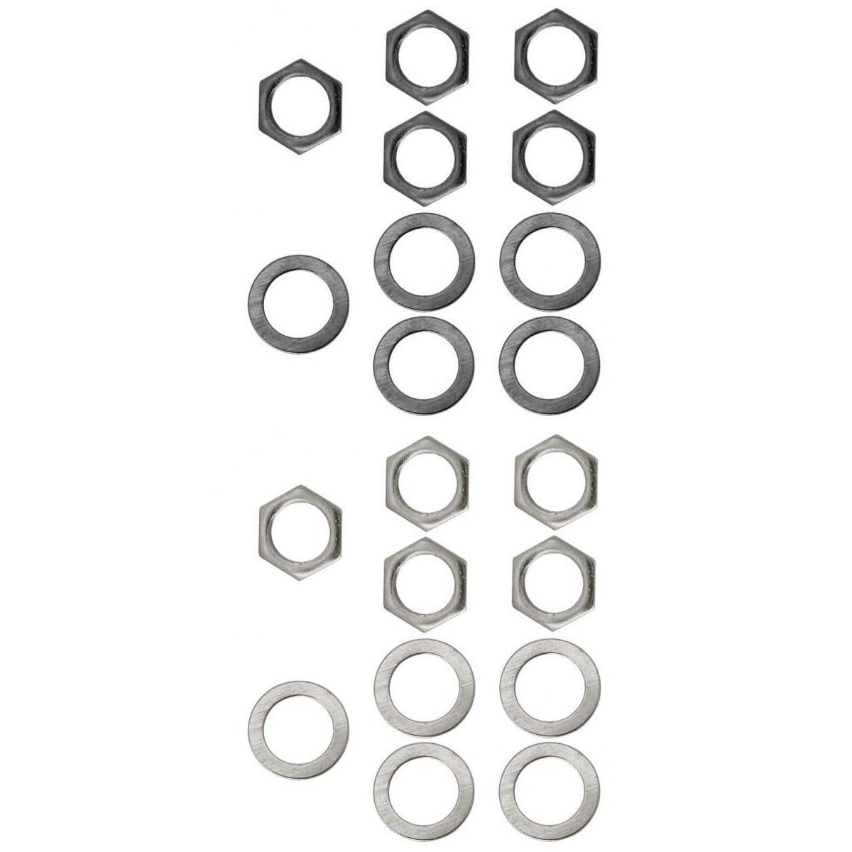 10 Pieces Electric Guitar Bass Jack Output Socket Nuts Washers