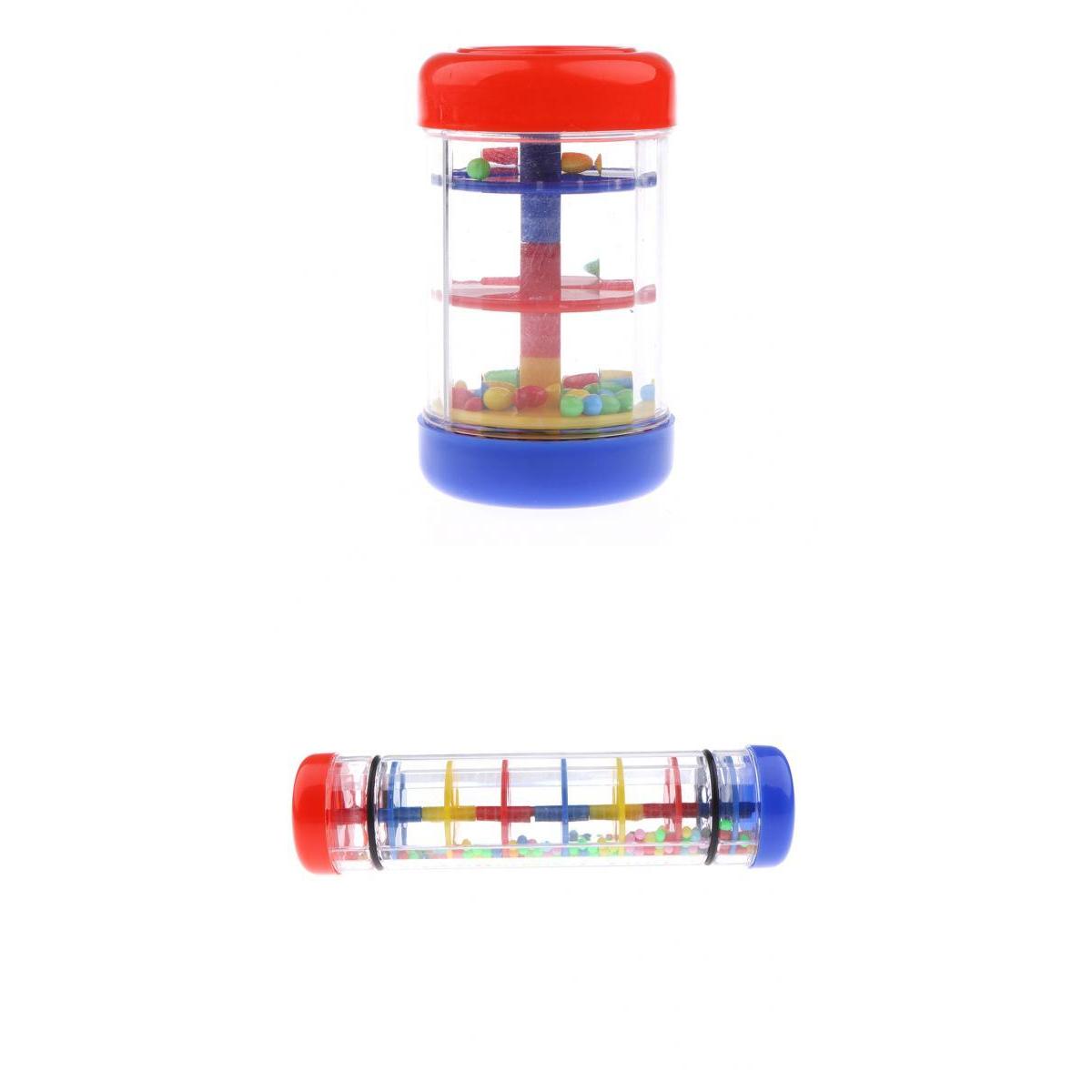 2pcs Colorful Rainmaker Rain Stick Rattle Toy Kids Musical Toys
