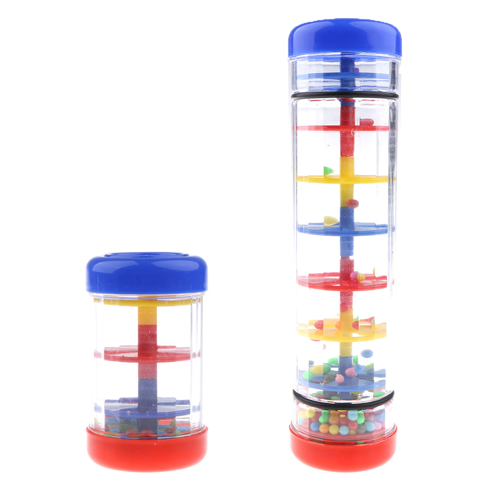 2pcs Colorful Rainmaker Rain Stick Rattle Toy Kids Musical Toys