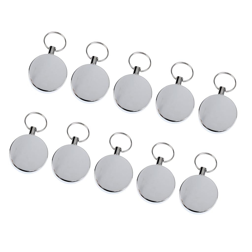 10 Pieces Retractable Badge Reel ID Holder Fishing Lanyard Reel Card Holder