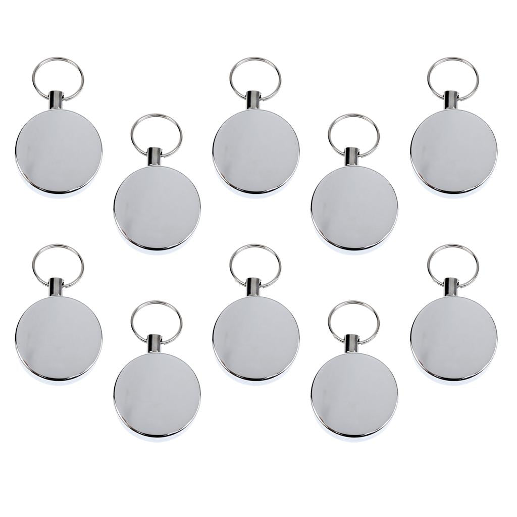 10 Pieces Retractable Badge Reel ID Holder Fishing Lanyard Reel Card Holder
