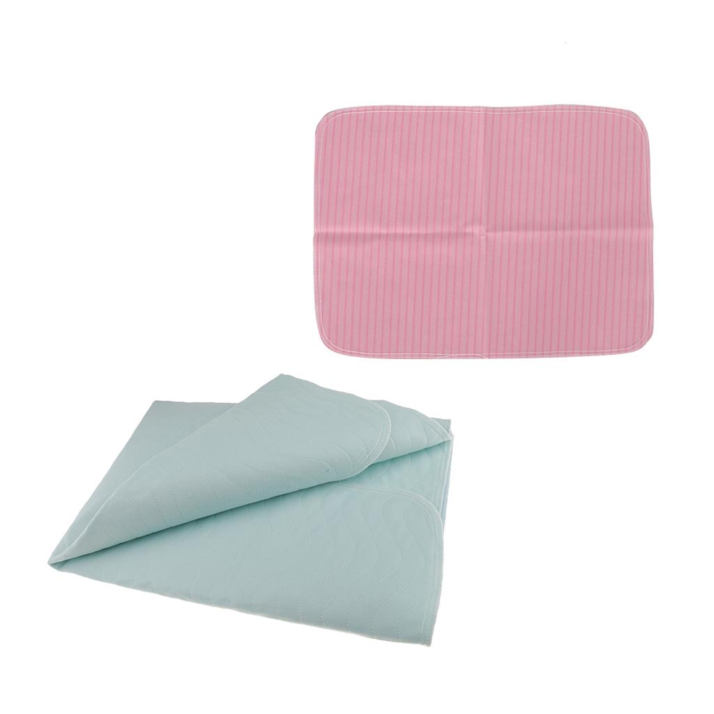 2 Pieces Washable Reusable Underpad Incontinence Pad Absorbent Sheet Protect