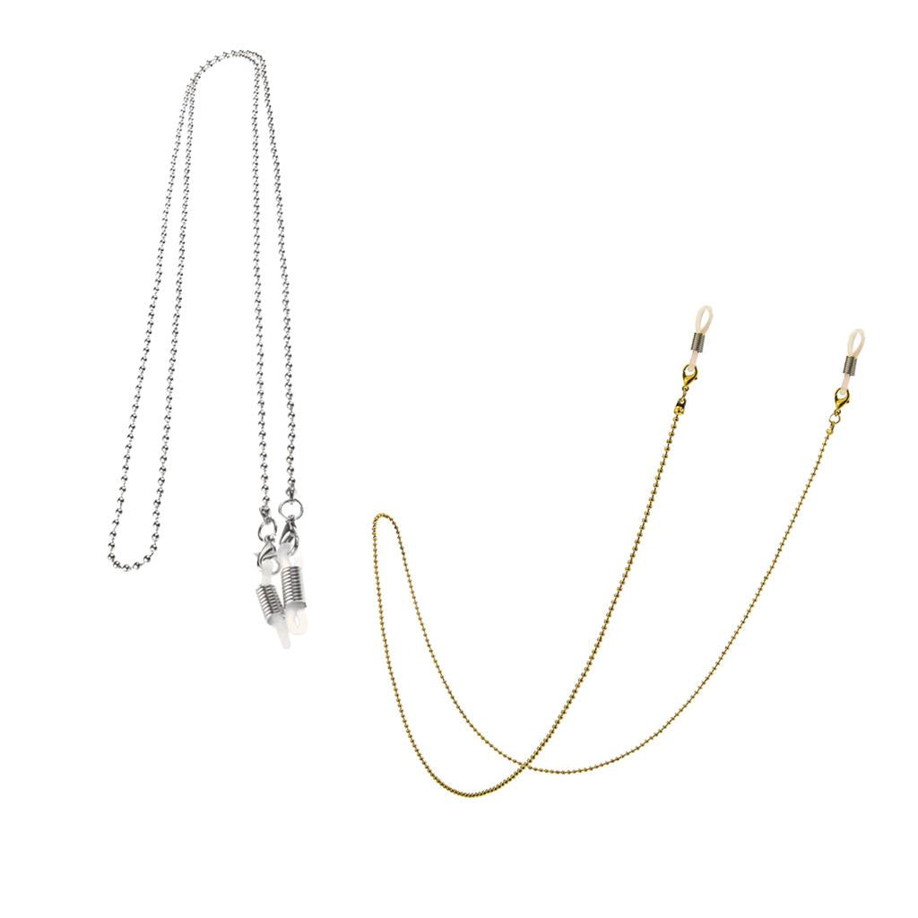 2 Pieces Bead Eyeglass Sunglasses Holder Glasses Retainer Cord Chain String