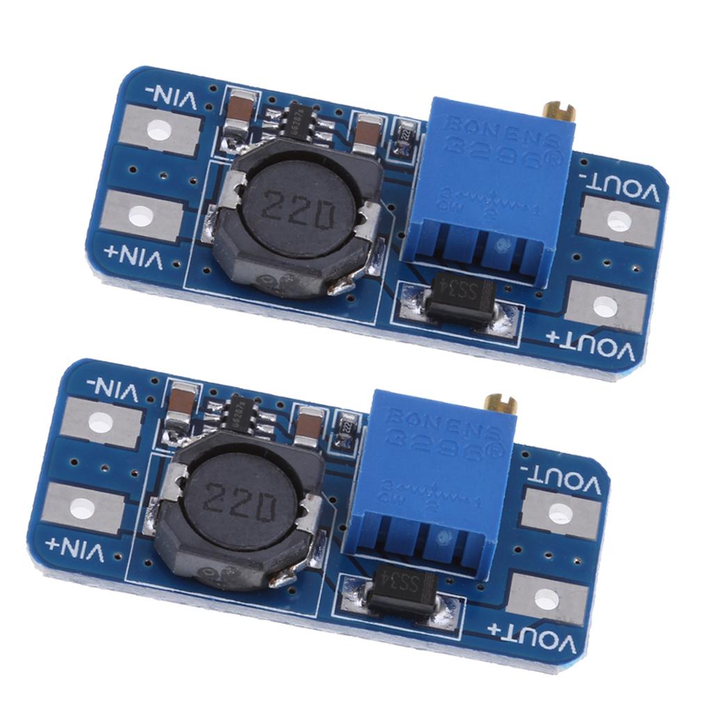 2Pcs DC-DC Step Up Power Spply Module Booster Power Module 2A