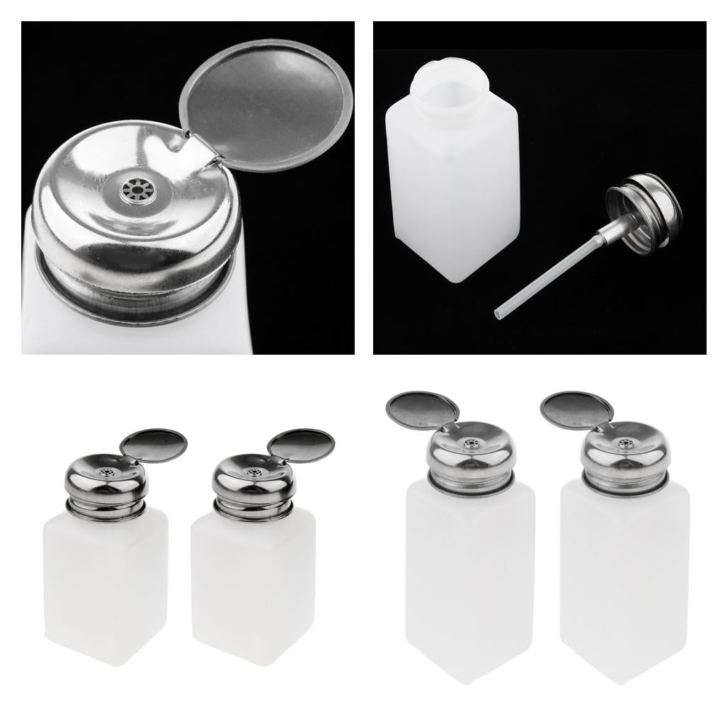 4x Nail Polish Remover Pump Dispenser Press Bottle Empty Container 200,250ml