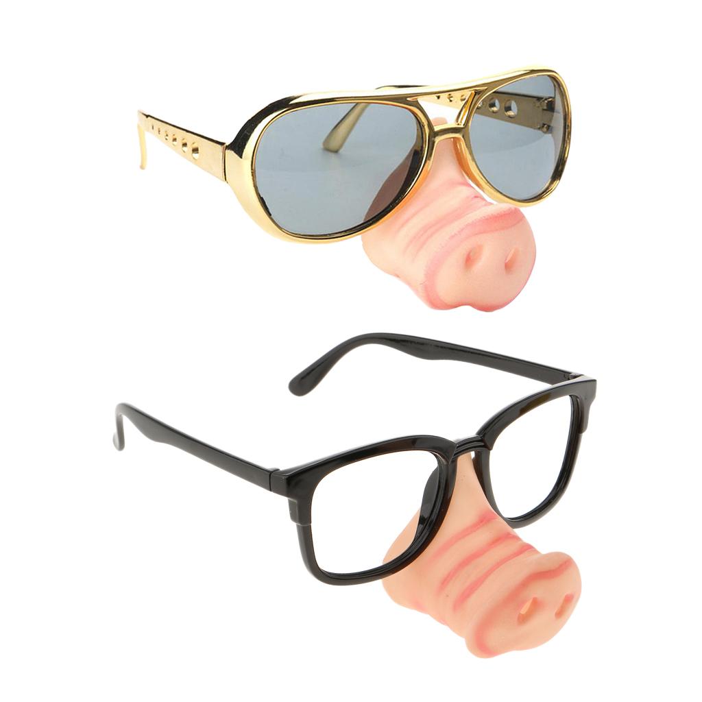 2/pack Novelty Pig Nose Sunglasses Funny Piggy Snout Fancy Dress Party Props