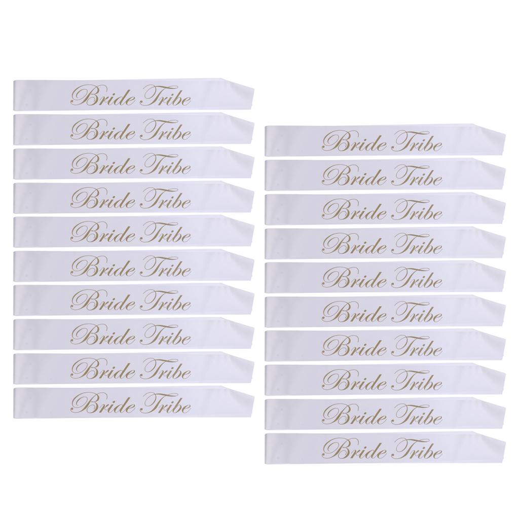 20 Pieces Bride Tribe Sash Wedding Sash Hen Night Bachelorette Party Decor