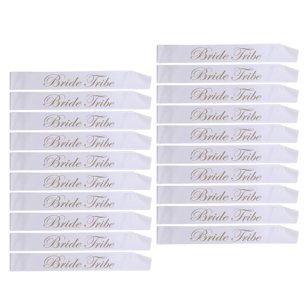 20 Pieces Bride Tribe Sash Wedding Sash Hen Night Bachelorette Party Decor