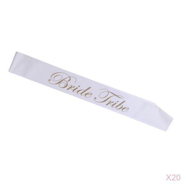 20 Pieces Bride Tribe Sash Wedding Sash Hen Night Bachelorette Party Decor
