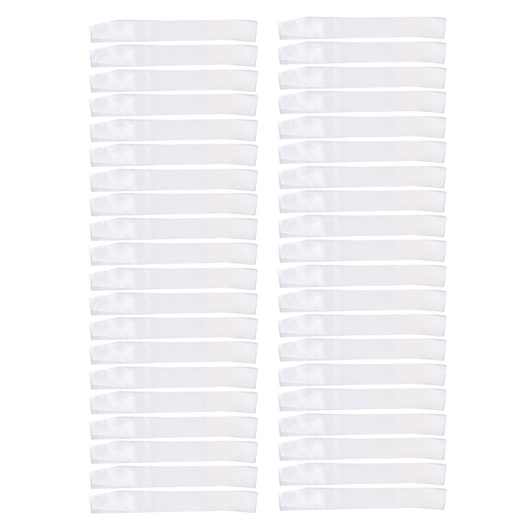 40pcs Blank Plain Satin Sash Hen Night Party Birthday Baby Shower DIY Sash