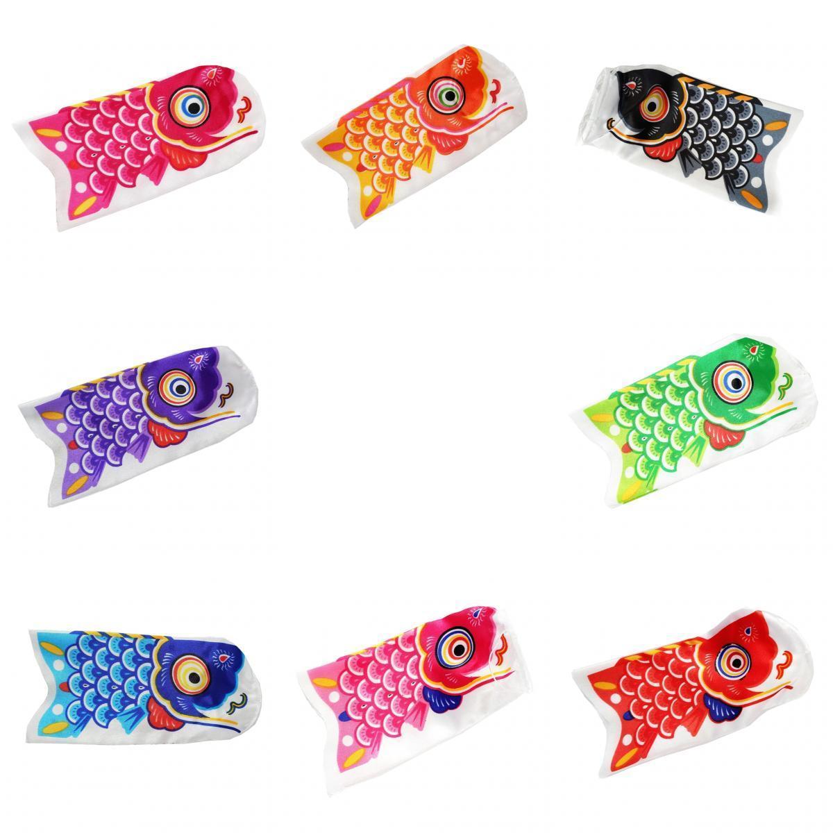 8pcs Japanese Decorative Windsock Carp Flag Koi Nobori Sailfish 15cm