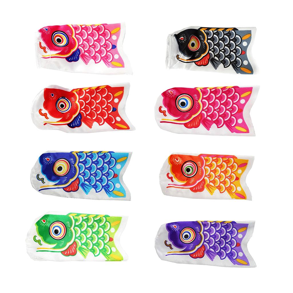 8pcs Japanese Decorative Windsock Carp Flag Koi Nobori Sailfish 15cm