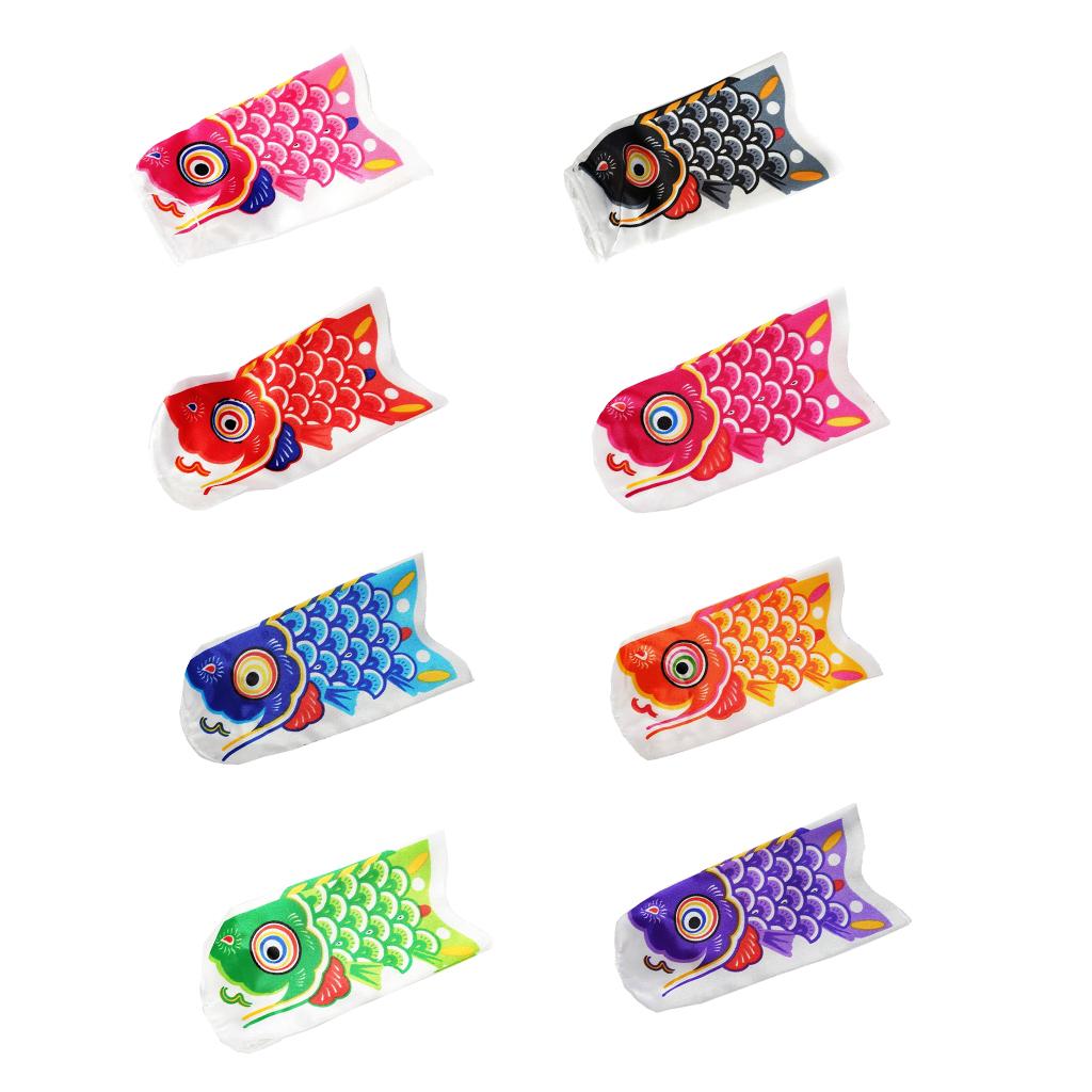 8pcs Japanese Decorative Windsock Carp Flag Koi Nobori Sailfish 15cm