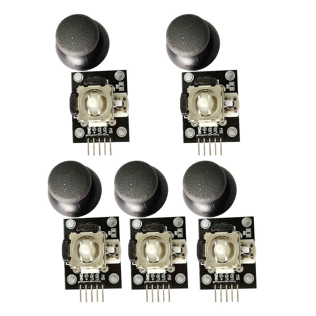 5pcs 5-Pin XY Dual Axis Joystick Thumb Stick Module Game Control for