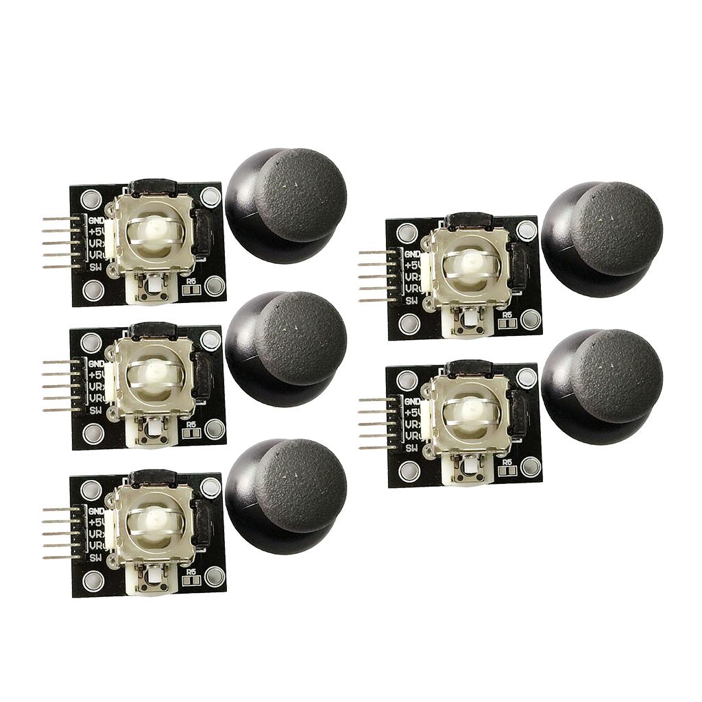 5pcs 5-Pin XY Dual Axis Joystick Thumb Stick Module Game Control for