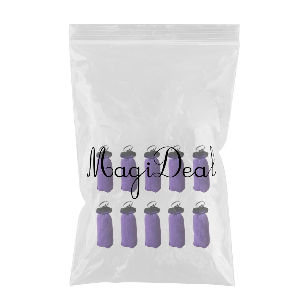 10 Pieces Cylinder Floating Keyring for Marine Boat Yacht Sailing Purple