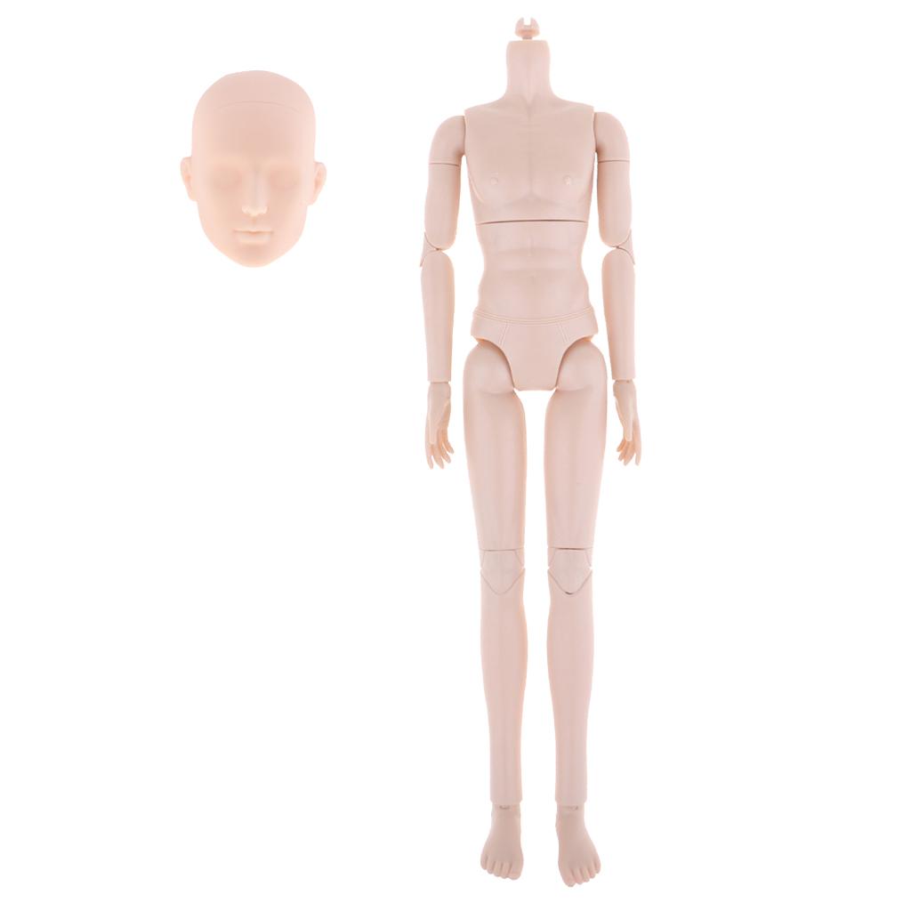 1/6 Bjd Nude Male Dolls Body and Head Ball-Jointed Doll Parts