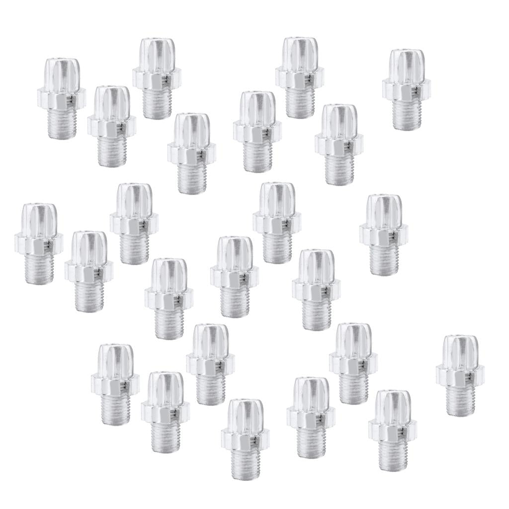 24Pcs Aluminum Bike Brake Handle Adjustment Screws Bike Accessories Silver