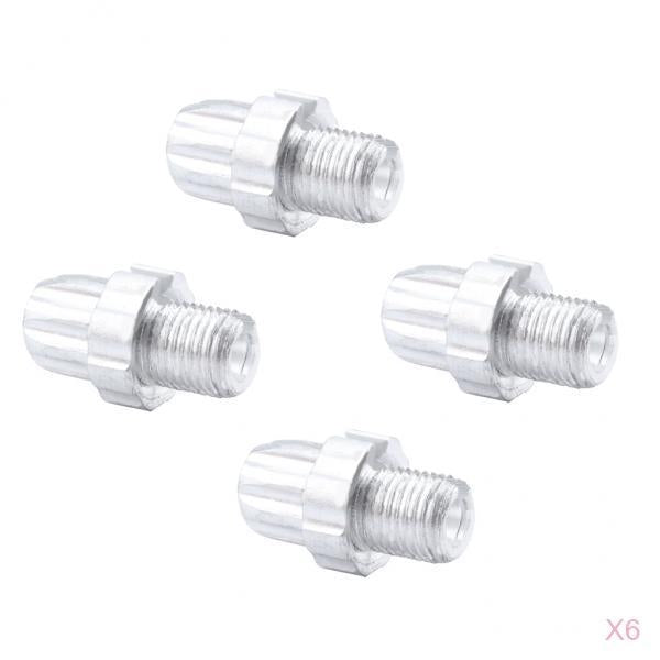 24Pcs Aluminum Bike Brake Handle Adjustment Screws Bike Accessories Silver