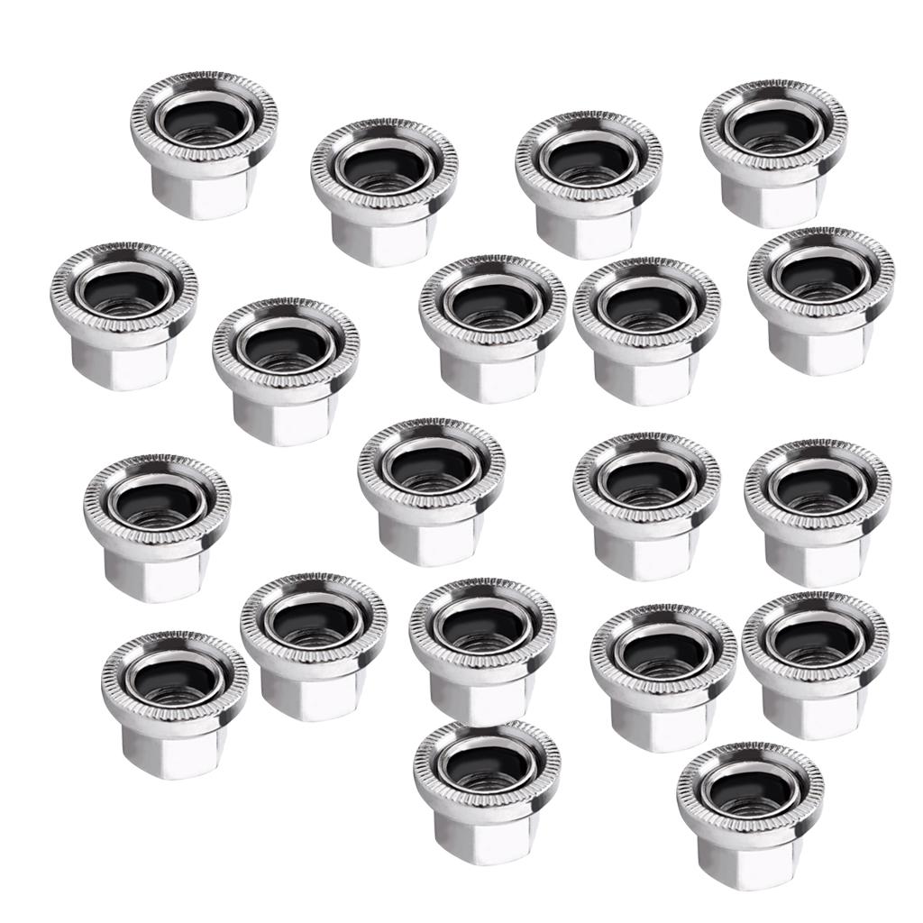 20x Track Nuts Bicycle Wheel BMX Fixie Axle Vintage Old School for Rear Hub