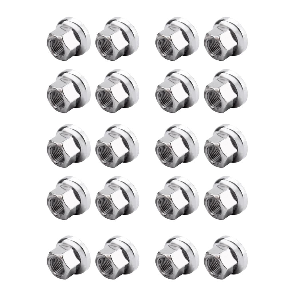 20x Track Nuts Bicycle Wheel BMX Fixie Axle Vintage Old School for Rear Hub