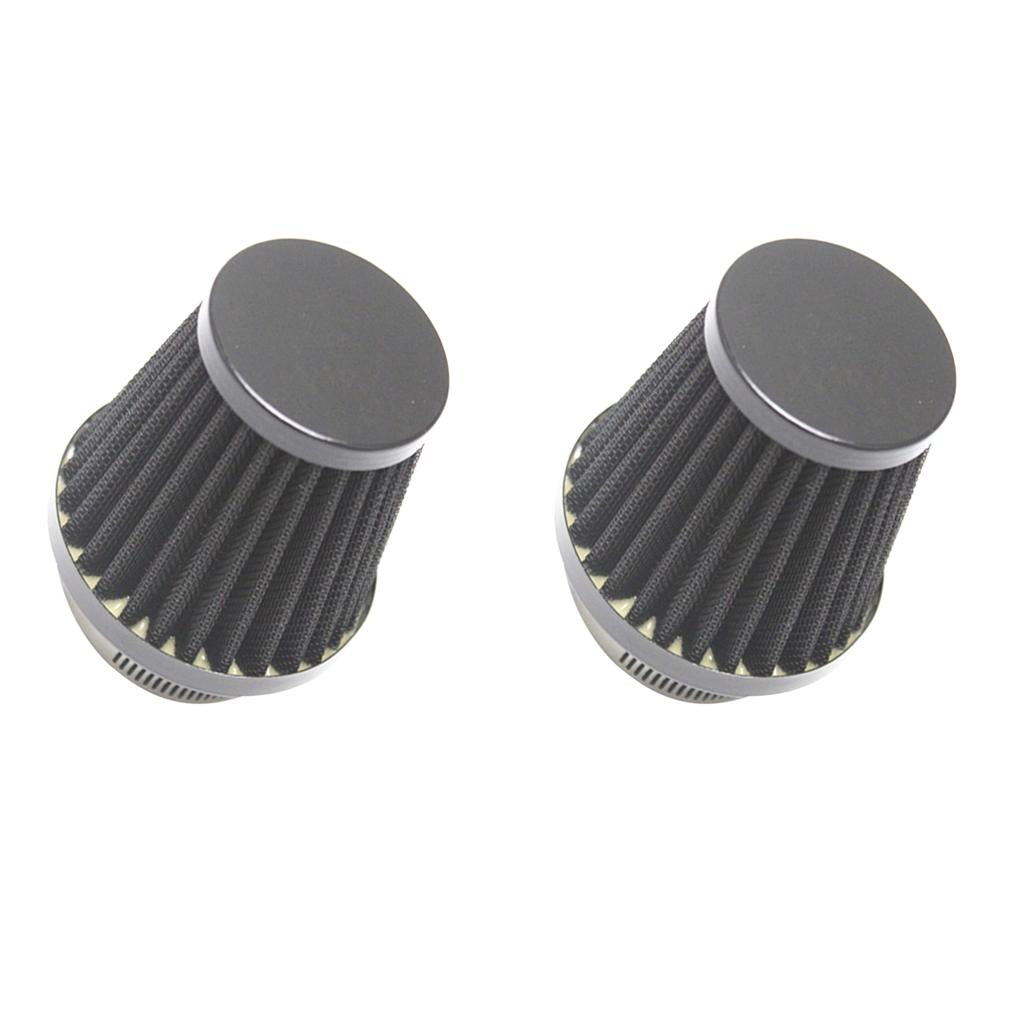 2Pcs Universal Motorcycle Dirt Bike ATV Cone Air Intake Filter Cleaner 60mm