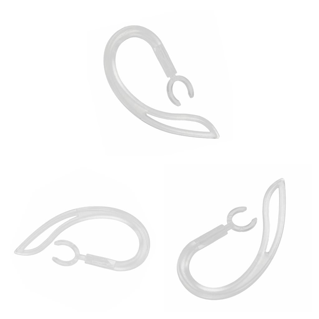 3 X Replacement Spare Ear Hook Earloop For Headset 8.0mm 9.0mm 10.0 mm Clear