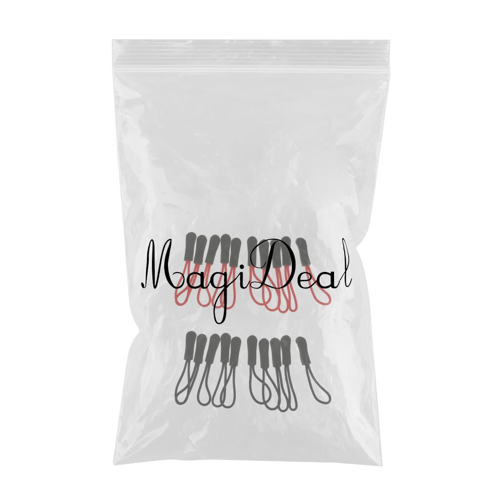 20pcs Zipper Pulls Replacement Zip Cord Puller Slider For Jacket Backpack
