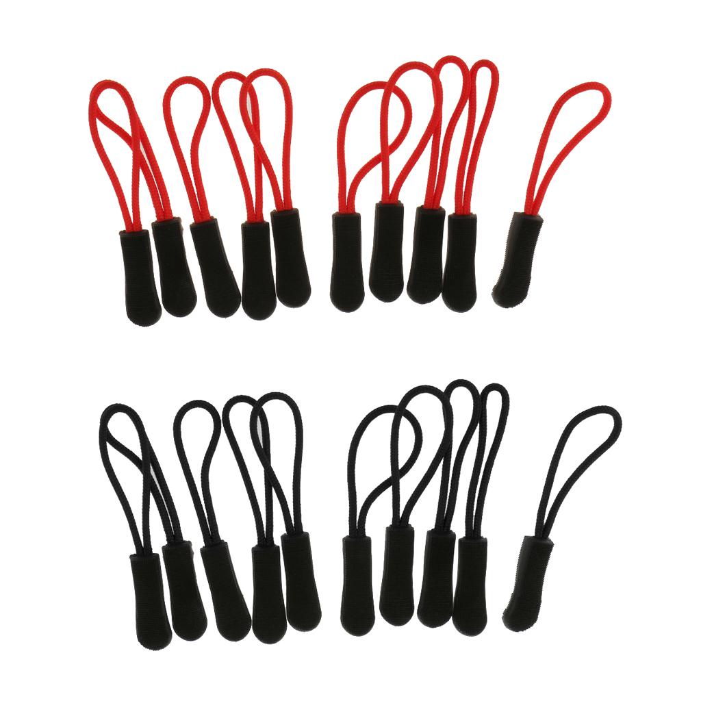 20pcs Zipper Pulls Replacement Zip Cord Puller Slider For Jacket Backpack