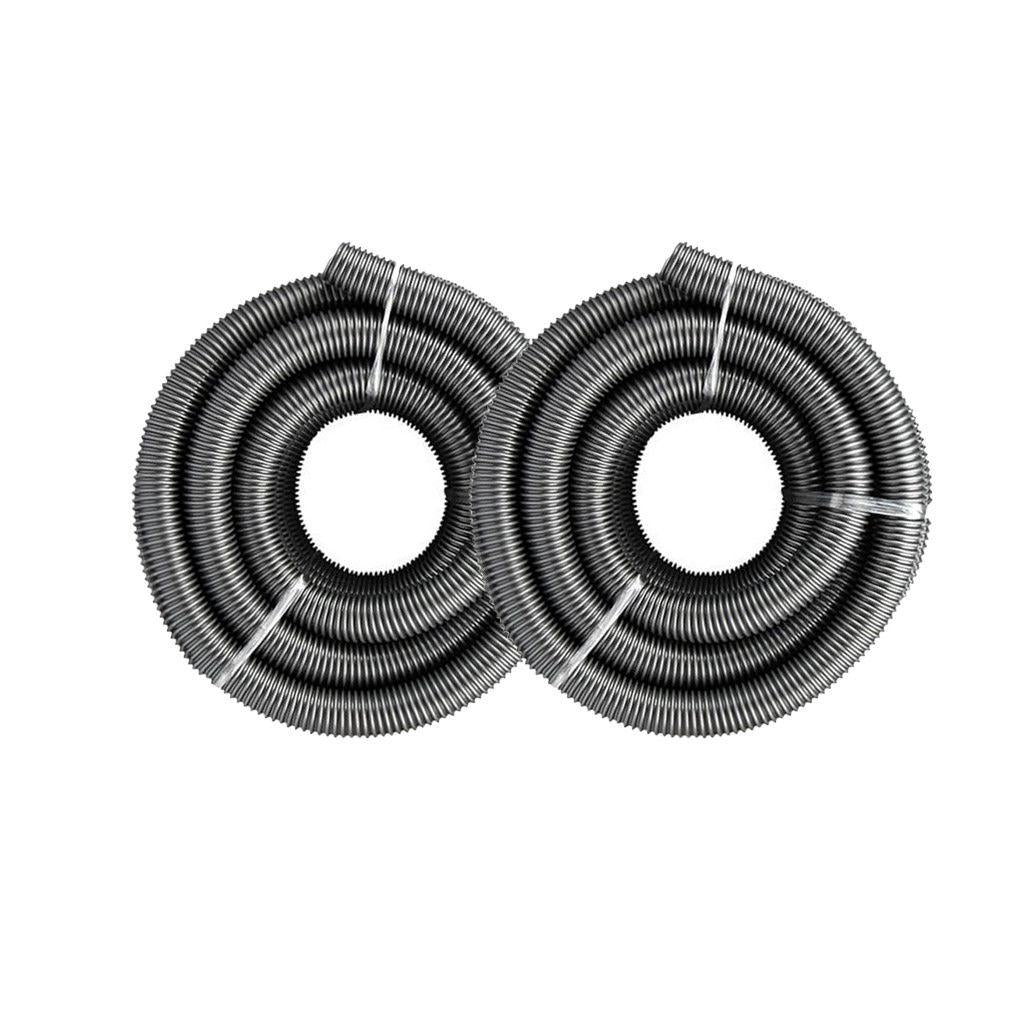 2 pcs Universal Plastic Vacuum Hose Spiral Corrugated Pipe 28mm Inner Dia.