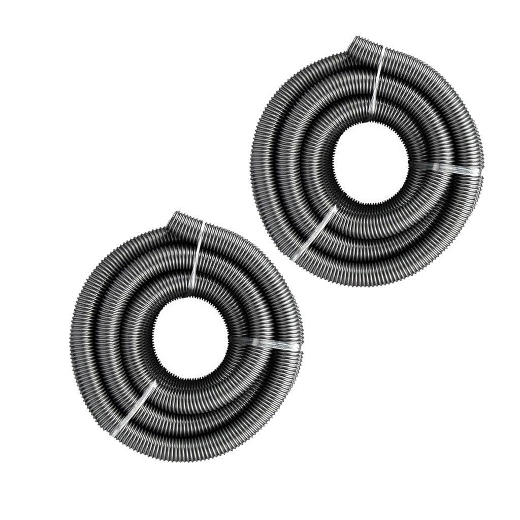 2 pcs Universal Plastic Vacuum Hose Spiral Corrugated Pipe 28mm Inner Dia.