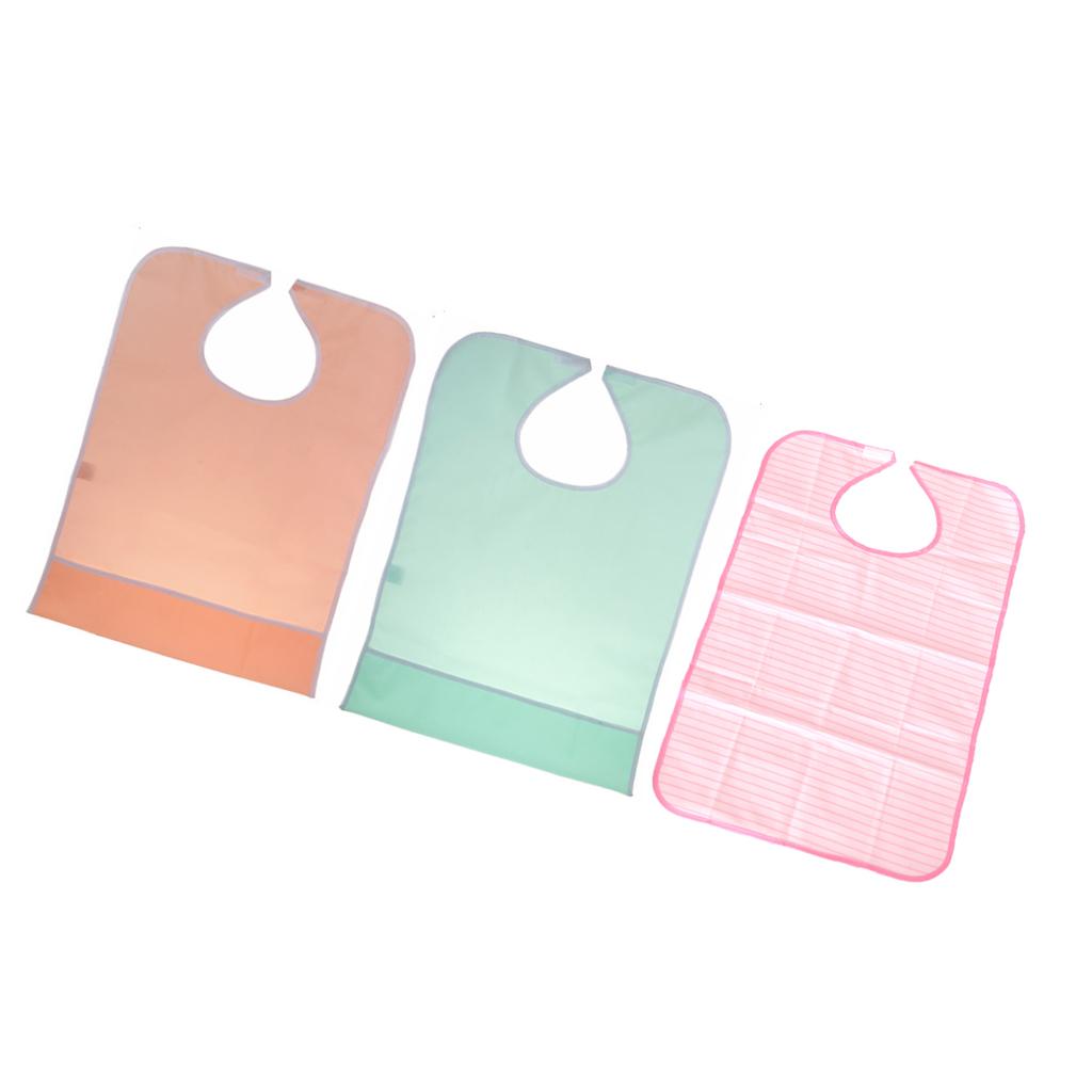 3pcs Waterproof Bib Meals Eating Protector Disability Patient Aid Apron 02