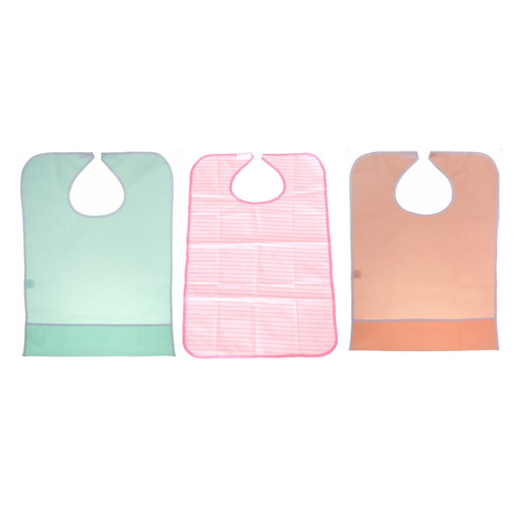 3pcs Waterproof Bib Meals Eating Protector Disability Patient Aid Apron 02