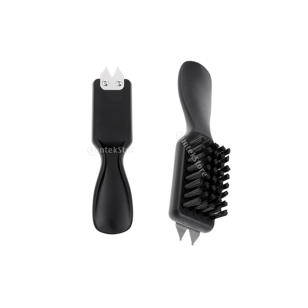 2pcs Golf Brush Groove Cleaner Nylon Shoes Brush Shoehorn Handle & Wrench