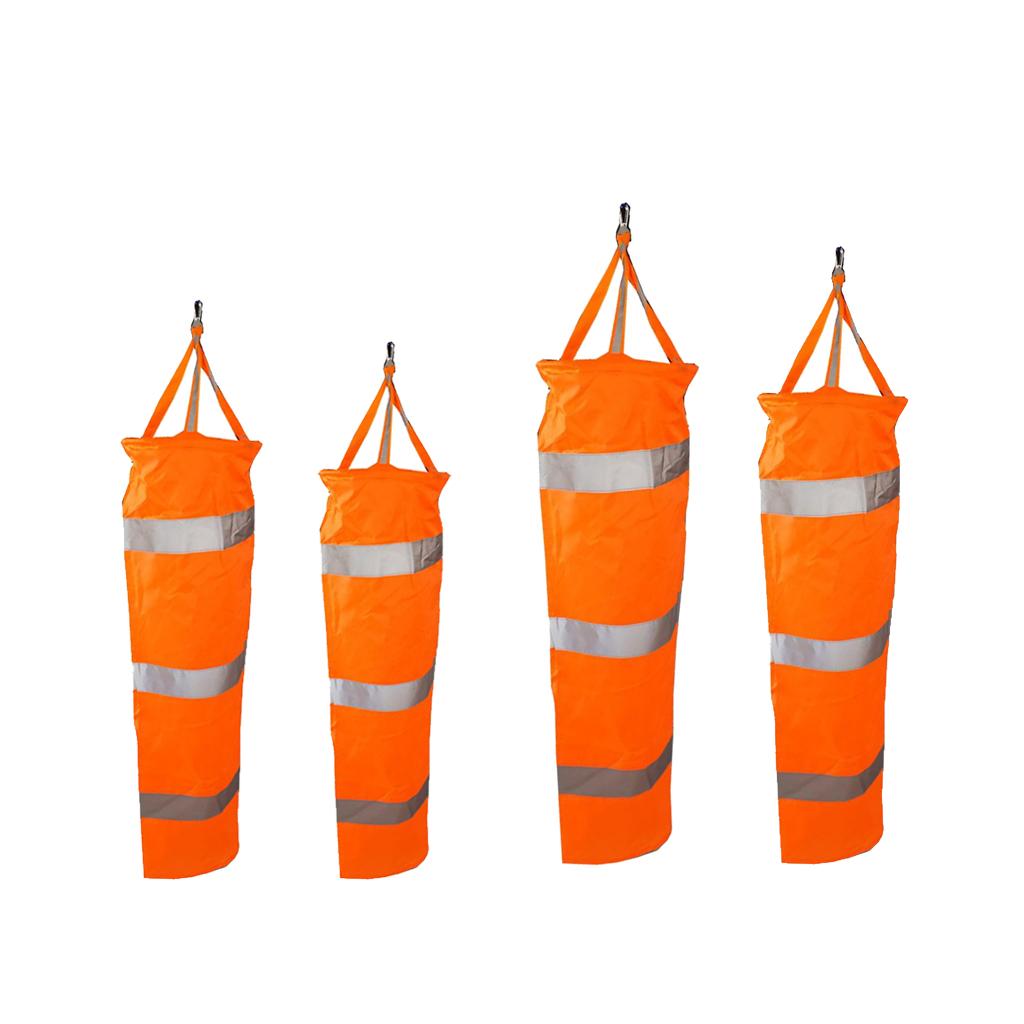 4Pcs Airport Windsock Outdoor Wind Sock Bag Reflective Belt Grommet 60-150cm