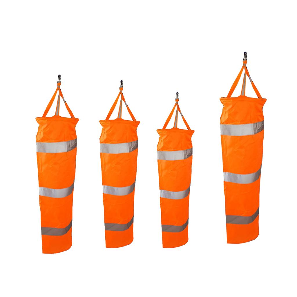 4Pcs Airport Windsock Outdoor Wind Sock Bag Reflective Belt Grommet 60-150cm