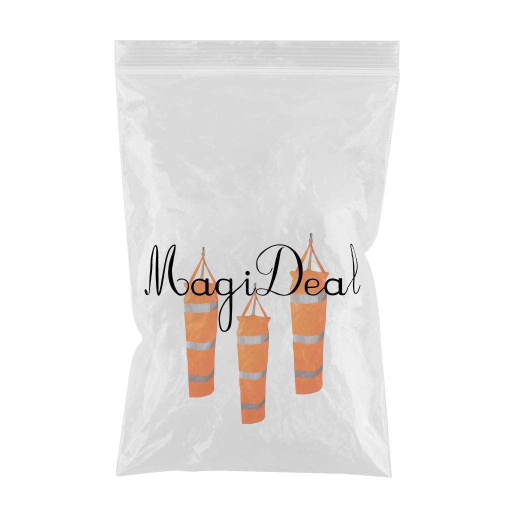 3Pcs Airport Windsock Outdoor Wind Sock Bag Reflective Belt Grommet