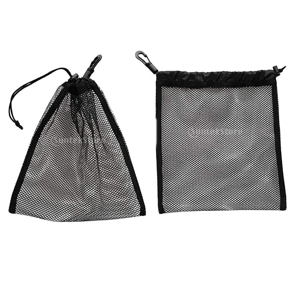 20x24cm Mesh Net Bag Pouch Golf Table Tennis Ball Carry Holder Storage 2pcs